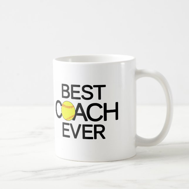 Best Softball Coach Ever Fastpitch Softball Mug (Right)