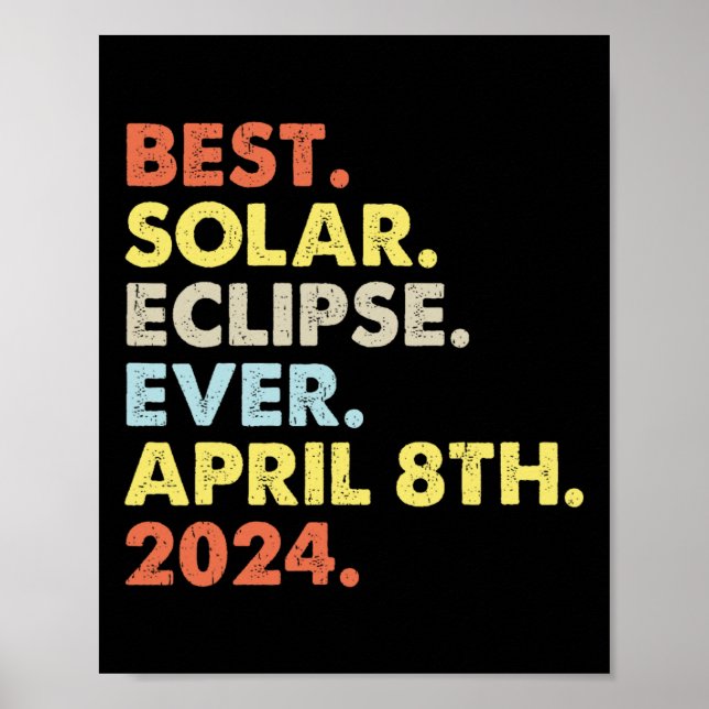 Best Solar Eclipse Ever April 8th 2024 Totality As Poster (Front)