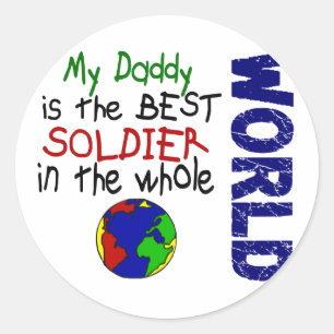 Best Soldier In World 2 (Daddy) Classic Round Sticker
