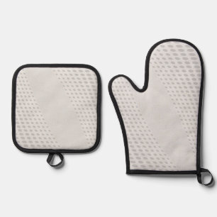 Best Solid Colour Silver Quilted Heat Protection Oven Mitt & Pot Holder Set