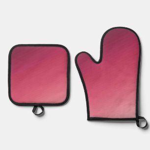 Best Solid Colour Silver Quilted Heat Protection Oven Mitt & Pot Holder Set