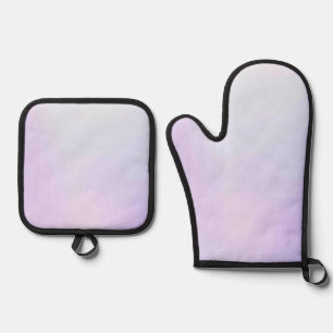 Best Solid Colour Silver Quilted Heat Protection Oven Mitt & Pot Holder Set