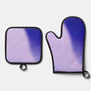 Best Solid Colour Silver Quilted Heat Protection Oven Mitt & Pot Holder Set