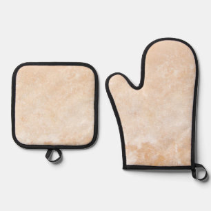 Best Solid Colour Silver Quilted Heat Protection Oven Mitt & Pot Holder Set