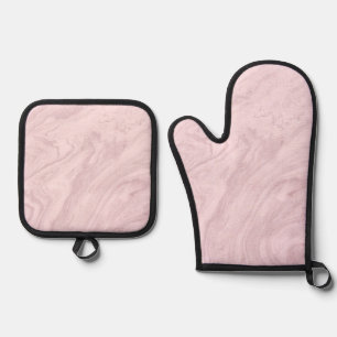 Best Solid Colour Silver Quilted Heat Protection Oven Mitt & Pot Holder Set