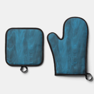 Best Solid Colour Silver Quilted Heat Protection Oven Mitt & Pot Holder Set