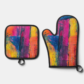 Best Solid Colour Silver Quilted Heat Protection Oven Mitt & Pot Holder Set