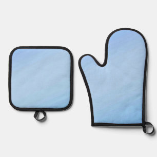 Best Solid Colour Silver Quilted Heat Protection Oven Mitt & Pot Holder Set