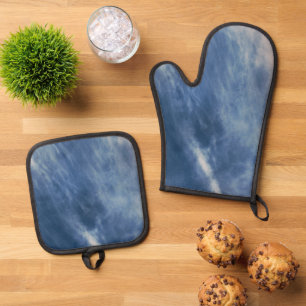 Best Solid Colour Silver Quilted Heat Protection Oven Mitt & Pot Holder Set
