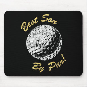 Best Son By Par Funny Gag Golf Lover Retro Golfer Mouse Pad