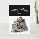 Best Son Ever Birthday Bear Hug Animal fun Card<br><div class="desc">Best Son Ever Birthday Watercolor Bear Hug Animal fun
This card is for your Son but you can customise it to make it for anyone</div>