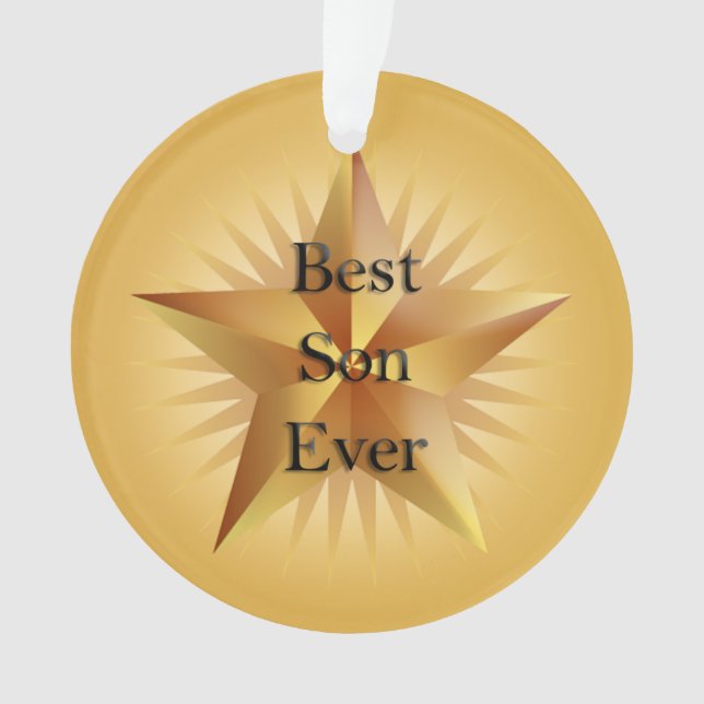 Best Son Ever Star Ornament (Front)
