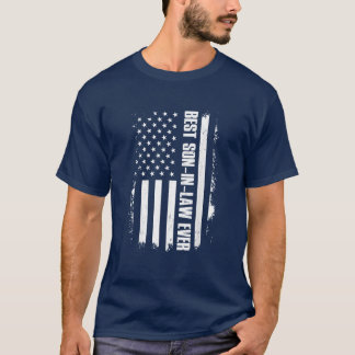 Best Son In Law Ever American Flag Vintage T-Shirt