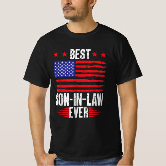 Best Son-In-Law Ever US Flag Family Reunion T-Shirt