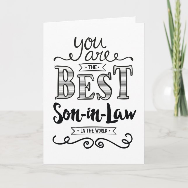 Best Son-in-Law in the World Birthday Card (Front)