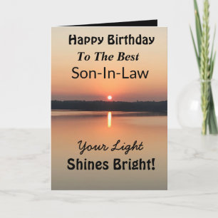 Best Son-In-Law Light Shines Bright Birthday Card