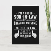 Best Son In Law Son Freaking Proud Gift Idea