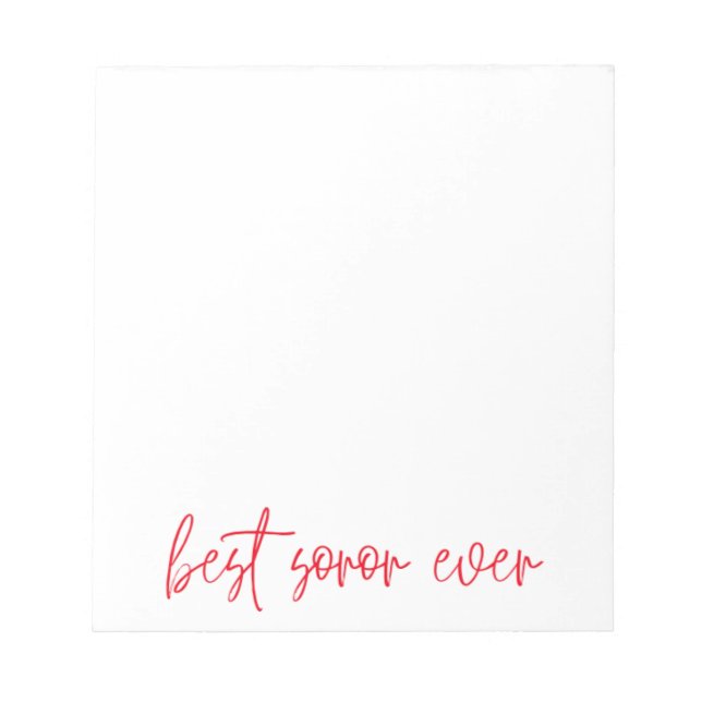 Best Soror Ever | Delta Sorority Gifts Notepad (Front)
