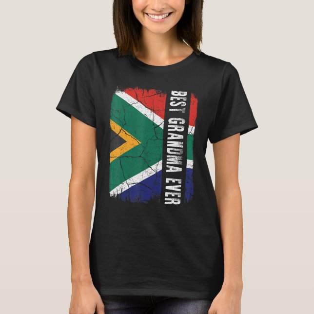 Best South African Grandma Ever Africa Flag Mother T-Shirt (Front)