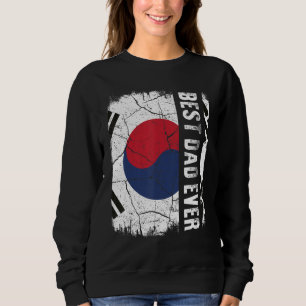 Best South Korean Dad Ever South Korea Flag Father Sweatshirt