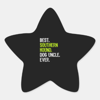 Best Southern Hound Dog Uncle Ever | Uncle Gifts Star Sticker