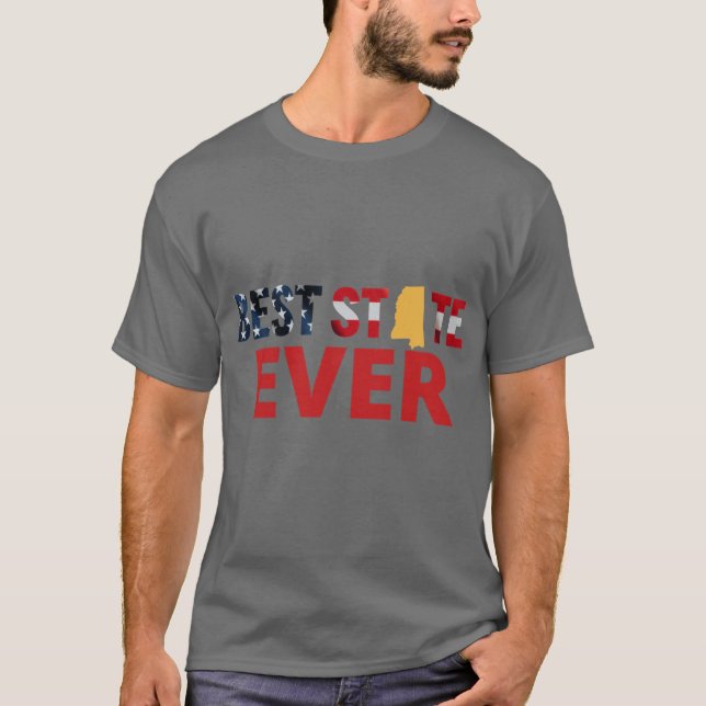 Best state ever Mississippi Oversized T-Shirt (Front)