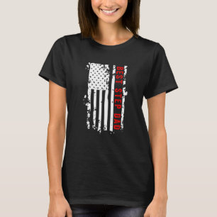 Best Step Dad Distressed Flag T-Shirt