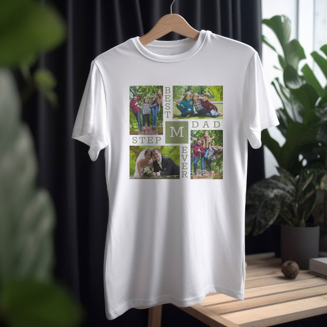 Best Stepdad Ever 4 Photo T-Shirt (Creator Uploaded)