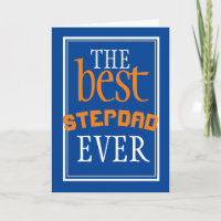 Best Stepdad Ever Blue Typography