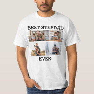 Best Stepdad Ever Father Daddy Photo Collage T-Shirt
