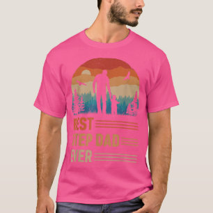 Best StepDad Ever Men Vintage Sunset Decor Papa Bo T-Shirt