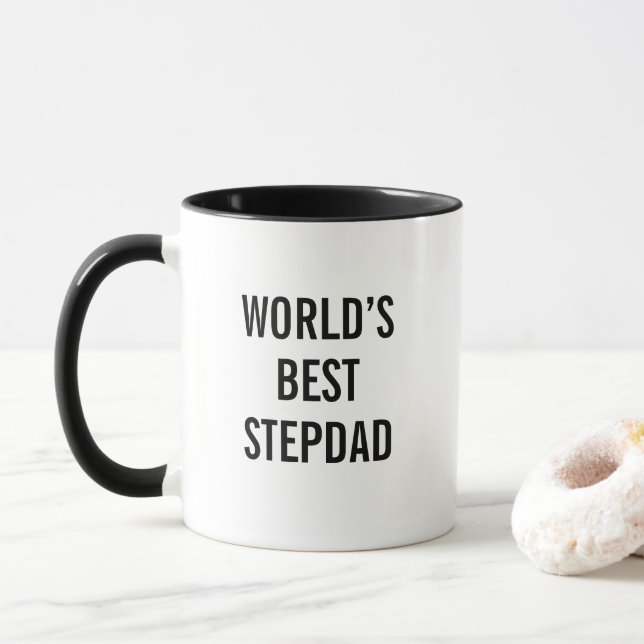 Best Stepdad Ever Mug Bonus Dad Father's Day Gift (With Donut)
