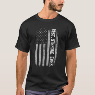 Best Stepdad Ever Vintage American Flag Father S D T-Shirt