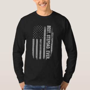 Best Stepdad Ever Vintage American Flag Father S D T-Shirt