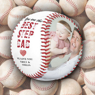Best Stepdad Father`s Day 2 Photo Collage  Baseball