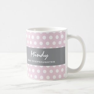 Best Stepdaughter Pink and White Polka Dots V07 Coffee Mug