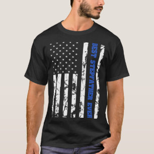 Best Stepfather Ever US Vintage Flag Patriotic Ste T-Shirt