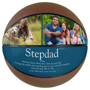 Best Stepfather Stepdad Ever Definition Photo Blue Basketball