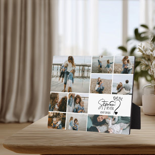 Best Stepmom Ever Custom Photo Collage Plaque