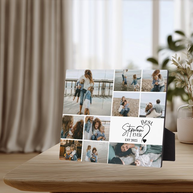 Best Stepmom Ever Custom Photo Collage  Plaque (Creator Uploaded)