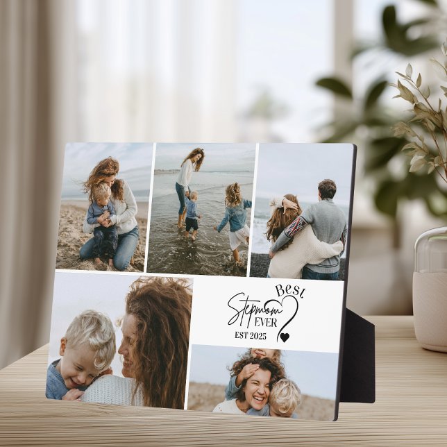 Best Stepmom Ever Custom Photo Collage  Plaque (Creator Uploaded)