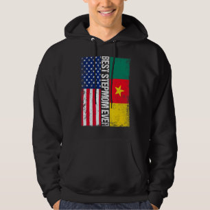 Best Stepmom Ever  Mother's Day Cameroon Us Flag Hoodie