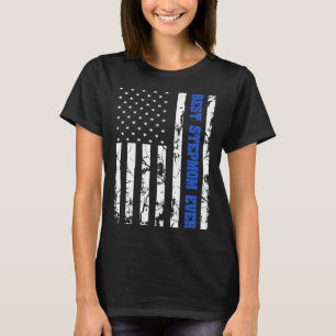 Best Stepmom Ever US Vintage Flag Patriotic Stepmo T-Shirt