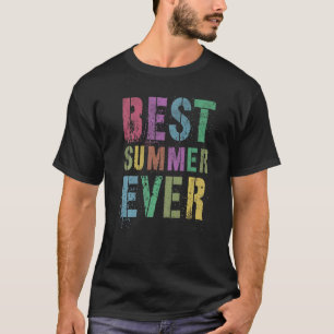 Best Summer Ever Last Day Of Vacation Camp Sign Au T-Shirt