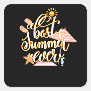 Best Summer Ever Square Sticker