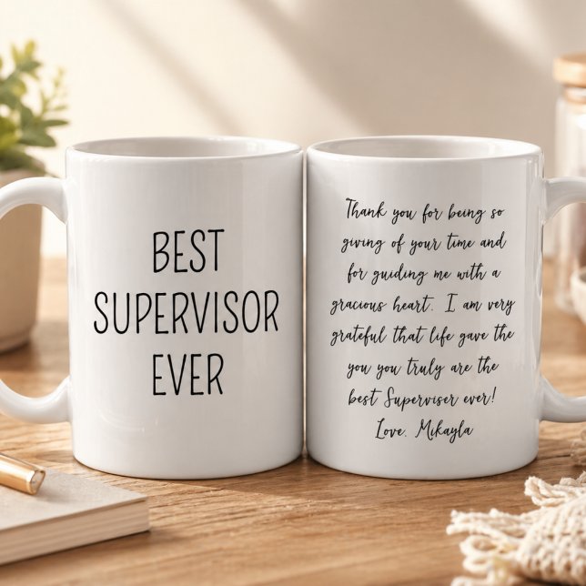 Best Supervisor Ever Heartfelt Thank You Mug (Creator Uploaded)