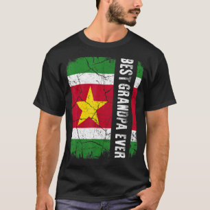 Best Surinamese Grandpa Ever Suriname Flag Father' T-Shirt