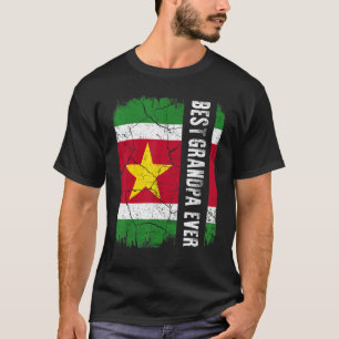 Best Surinamese Grandpa Ever Suriname Flag Father' T-Shirt