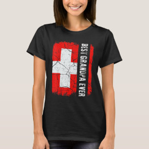 Best Swiss Grandpa Ever Switzerland Flag Father's T-Shirt