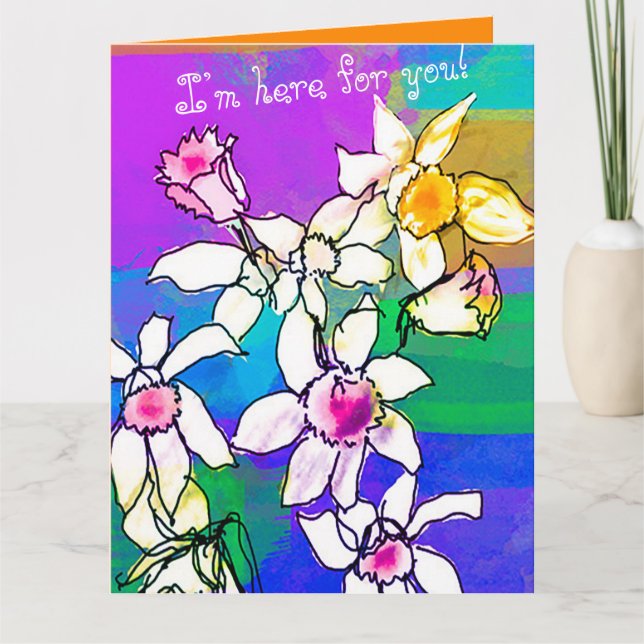Best Sympathy/Support Floral Greeting  Card (Front)